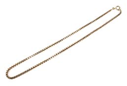 A vintage Italian 9ct gold box link necklace.