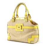 A yellow Anya Hindmarch handbag with dust bag,