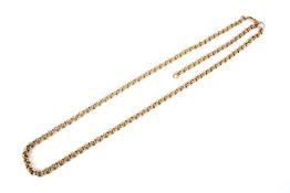 A vintage 9ct gold belcher link necklace.