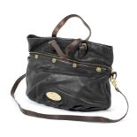 A Mulberry black leather 'Mitzy' tote handbag.