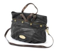 A Mulberry black leather 'Mitzy' tote handbag.