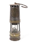 An 19th century HAILWOOD miners safety lamp No 1781. With brass plaque engraved 1781, H27cm.