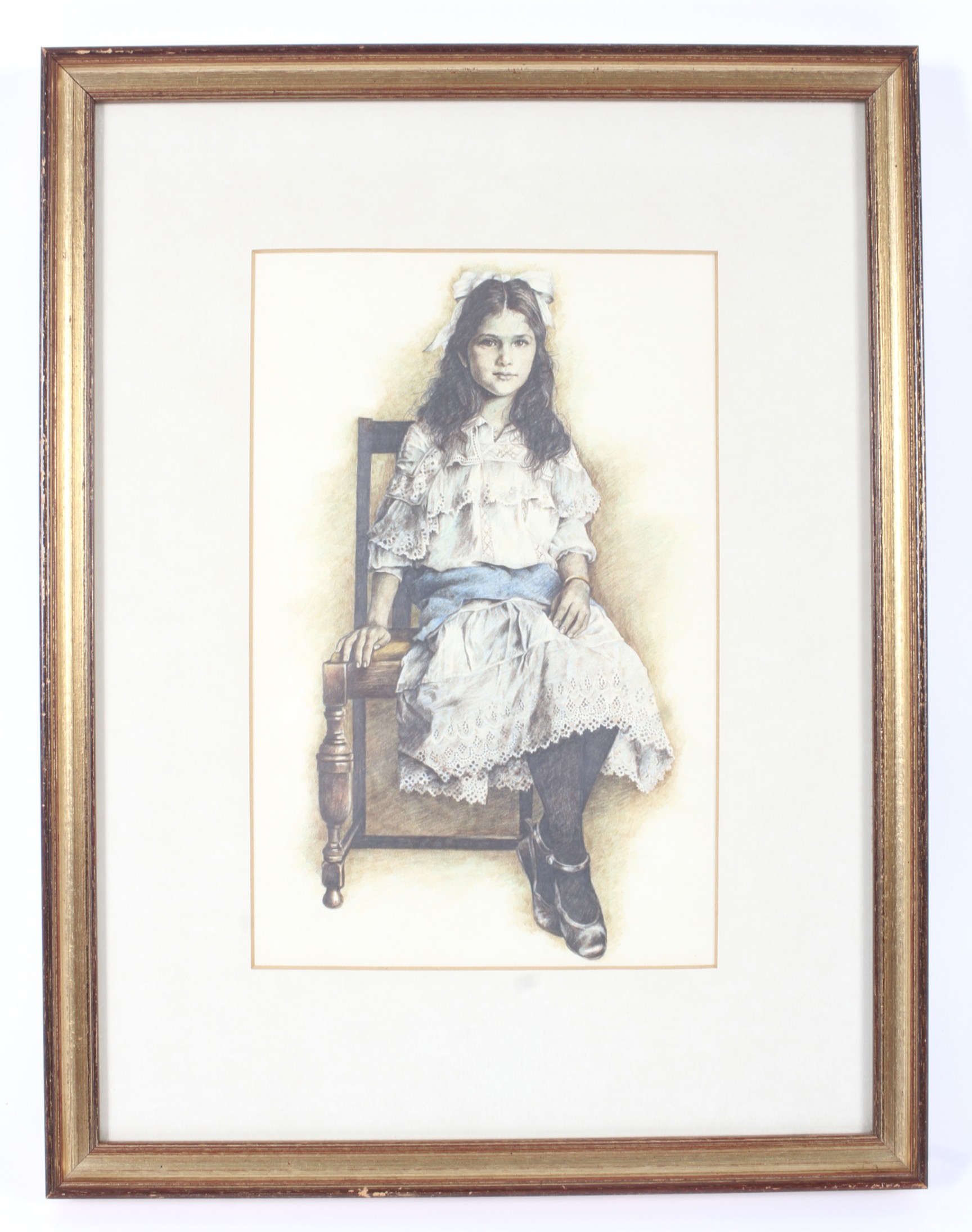 Yvonne Gilbert (1951), Victorian Girl, Circa 1981, coloured pencil on paper. - Image 2 of 2