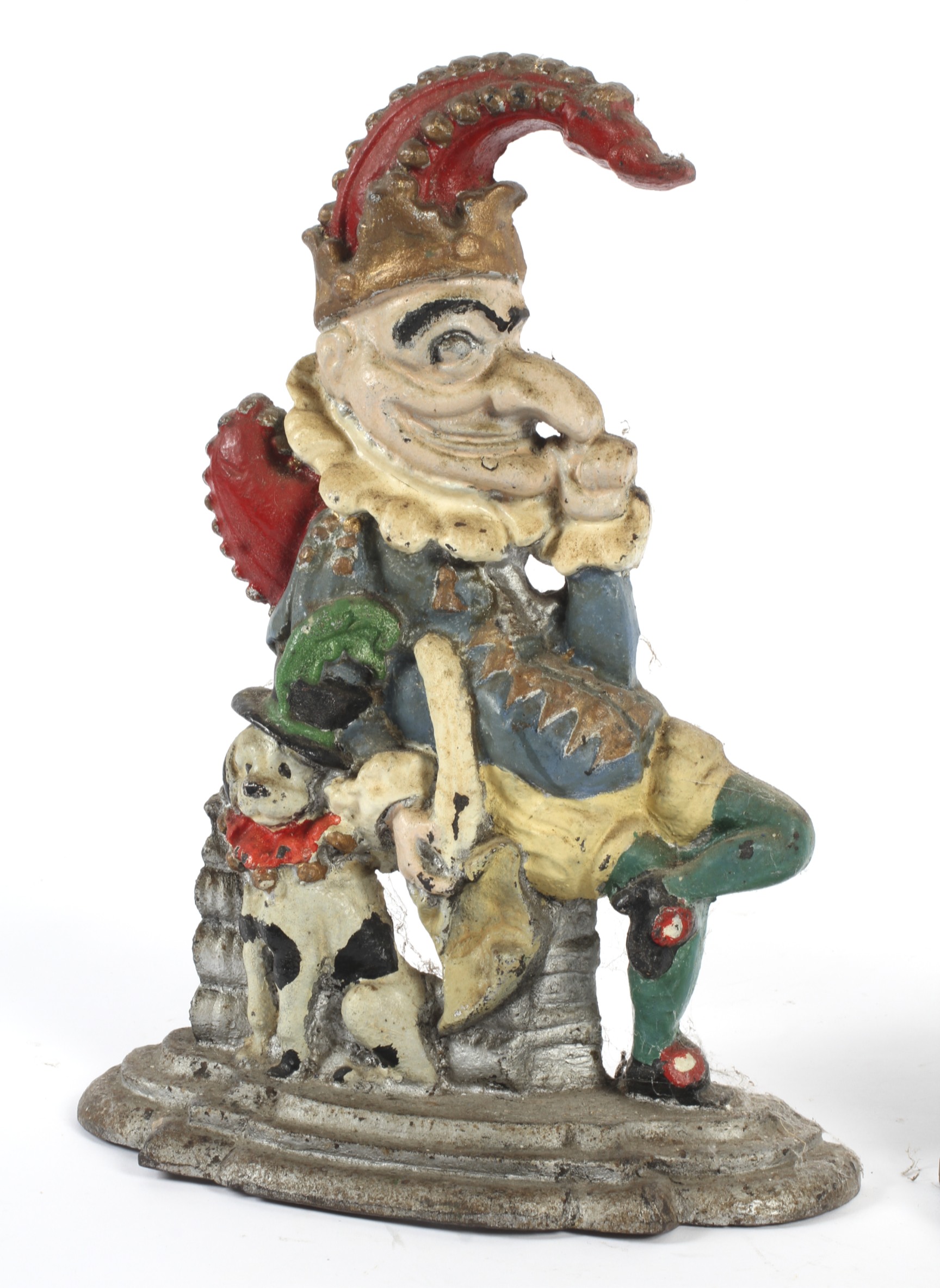 A pair of cold painted cast iron Punch and Judy door stops. - Image 3 of 3