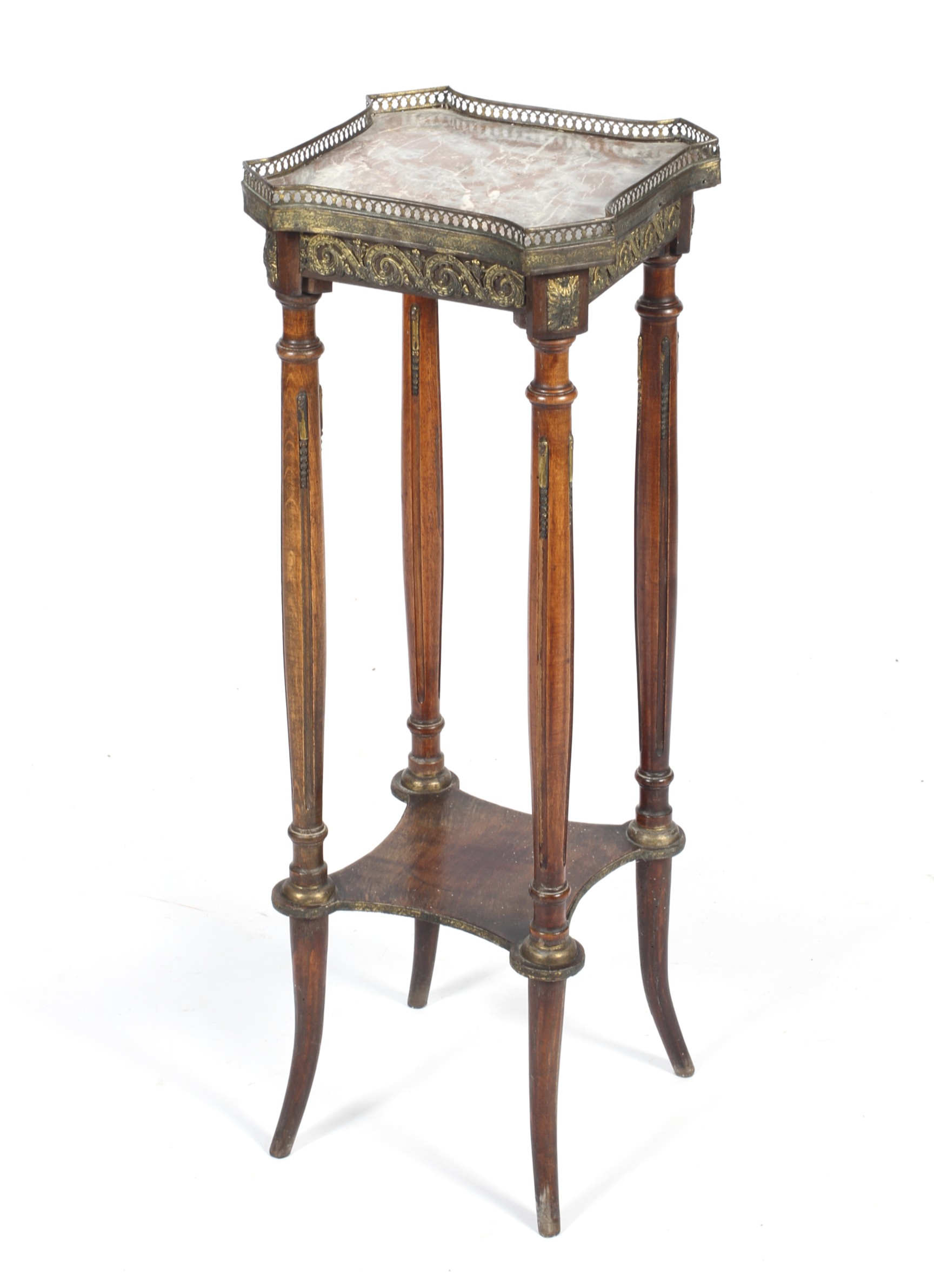 An early 20th century Louis XVI style marble topped occasional table.