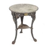 A Victorian cast iron pub table.