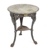 A Victorian cast iron pub table.