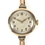 A 9ct gold 20th century ladies wristwatch.