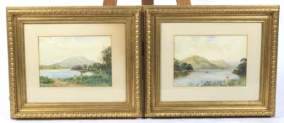 H Paterson (late 19th Century School), two Scottish loch landscapes, watercolour.