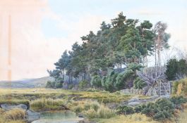 Charles A Saunders (British, 1855-1915), The Edge of Dartmoor, watercolour.