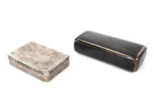 Two Silver Russian snuff boxes.