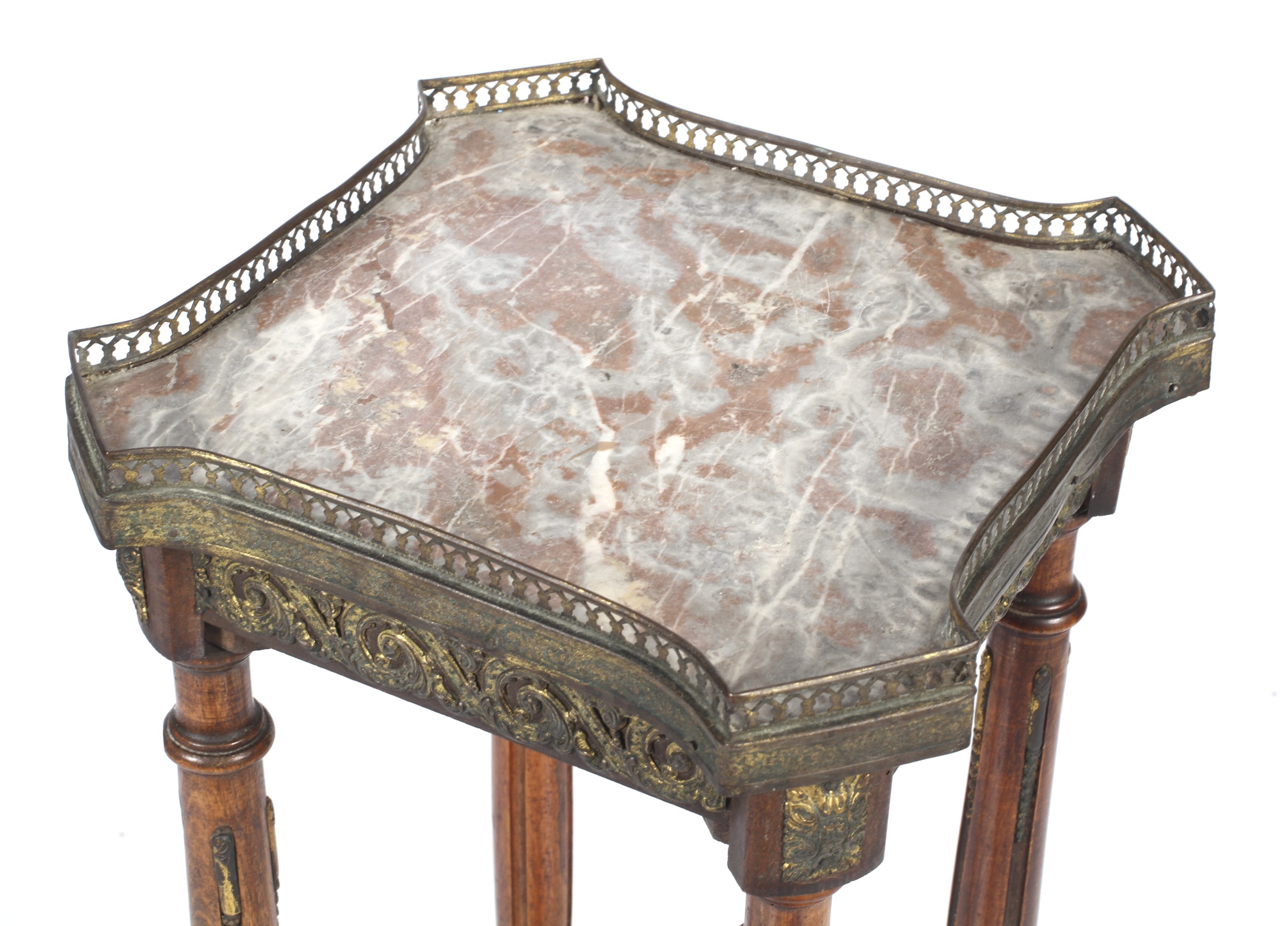 An early 20th century Louis XVI style marble topped occasional table. - Image 2 of 2