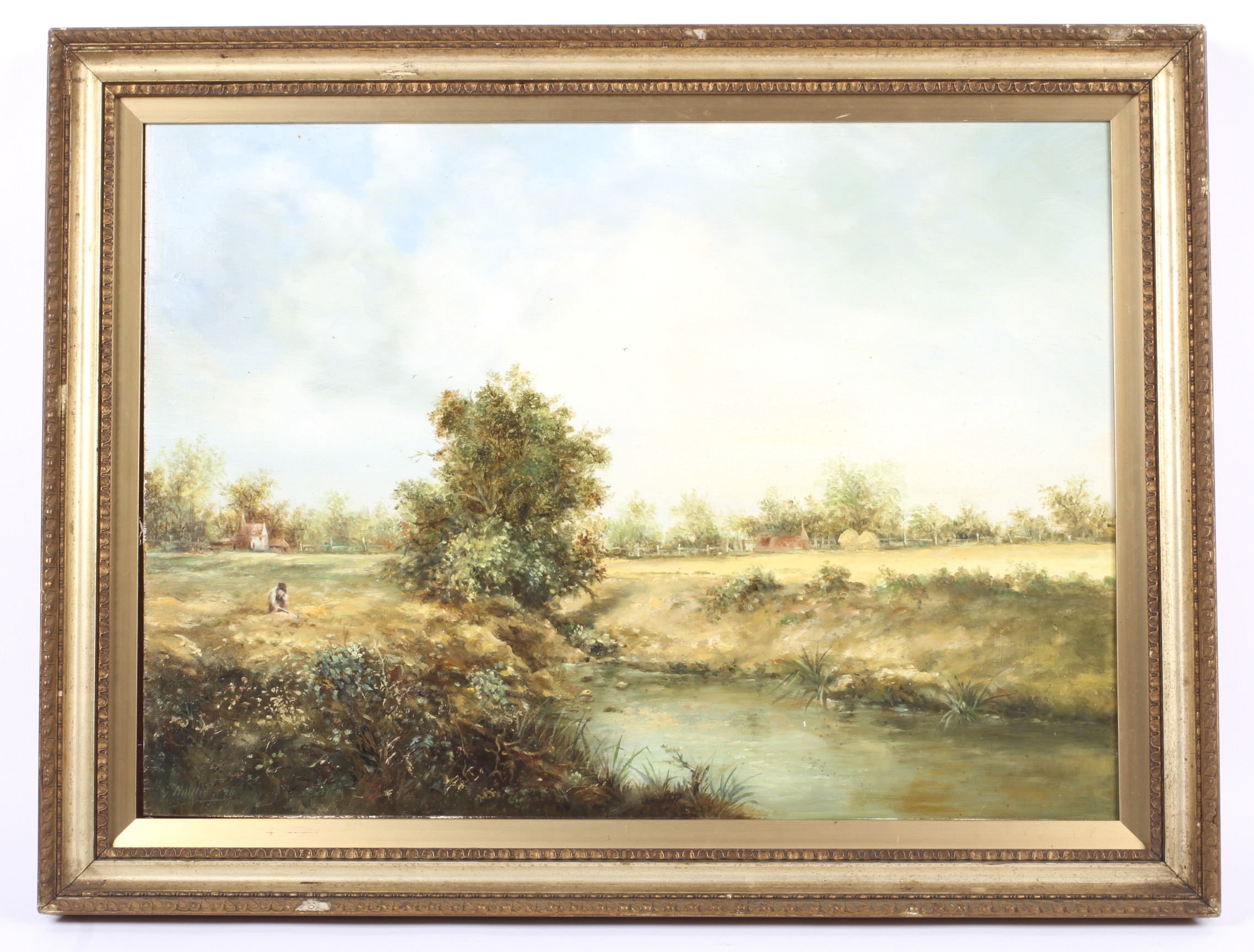 Late 19th Century School, oil on board, landscape. - Image 2 of 3