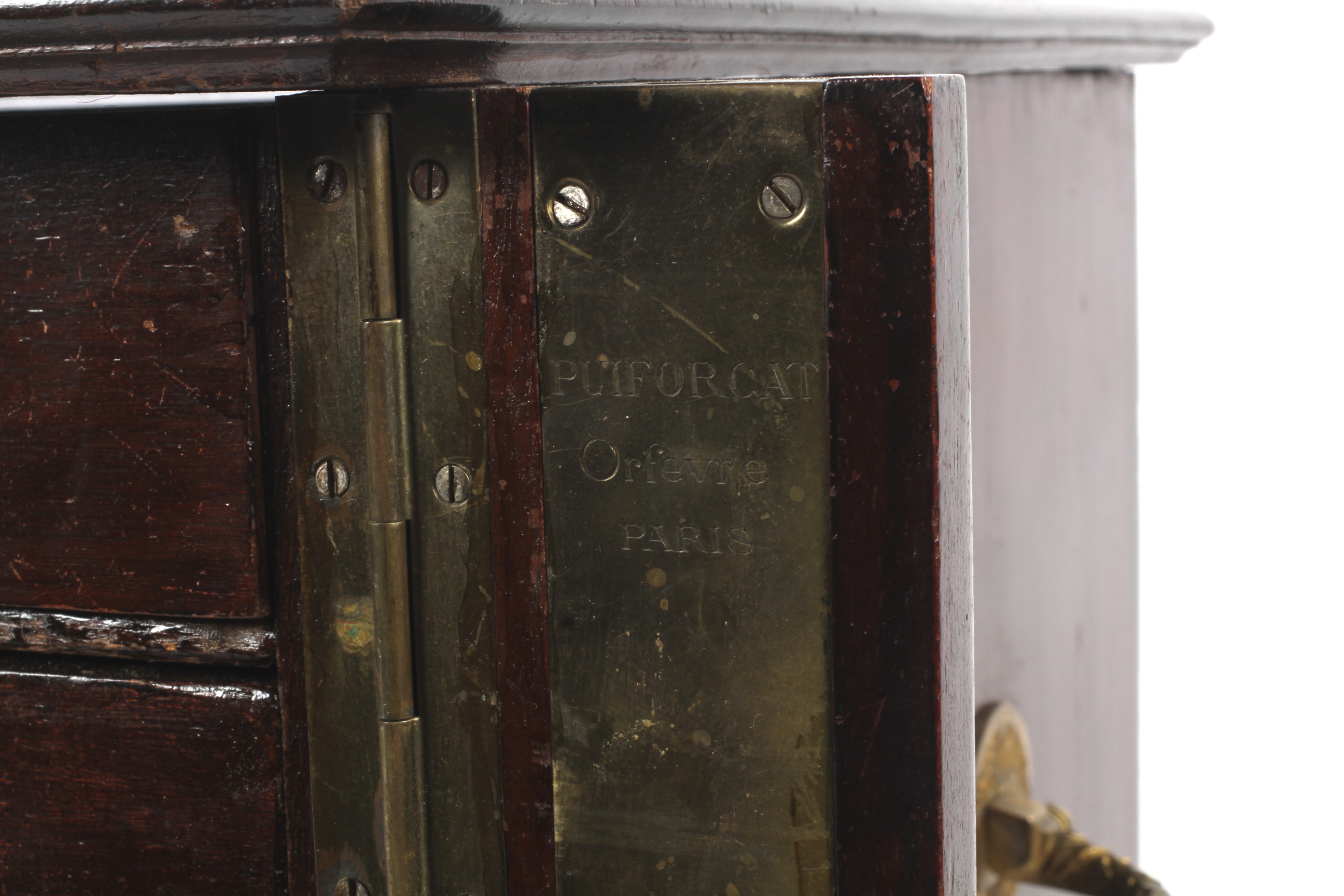 A Late Victorian Parisian mahogany canteen cabinet with five pull out drawers. - Image 3 of 3