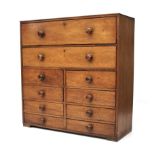 A Victorian mahogany chest of drawers.