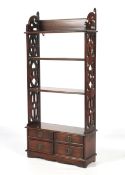 An Edwardian mahogany free standing bookcase.