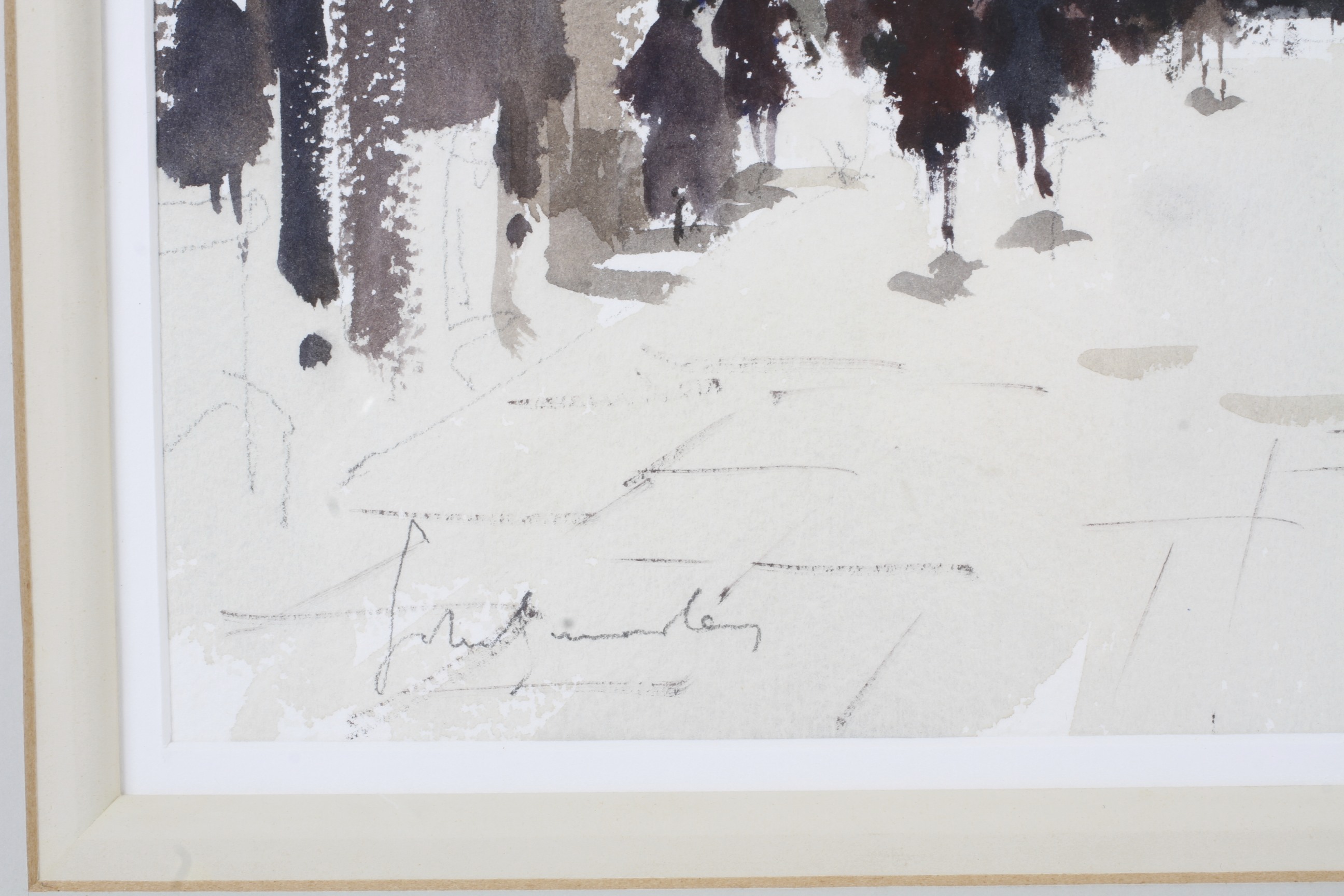 John Yardley (1933), The Cross Bury St Edmonds, watercolour. Signed lower left, 38.5cm x 29cm exc. - Image 3 of 3