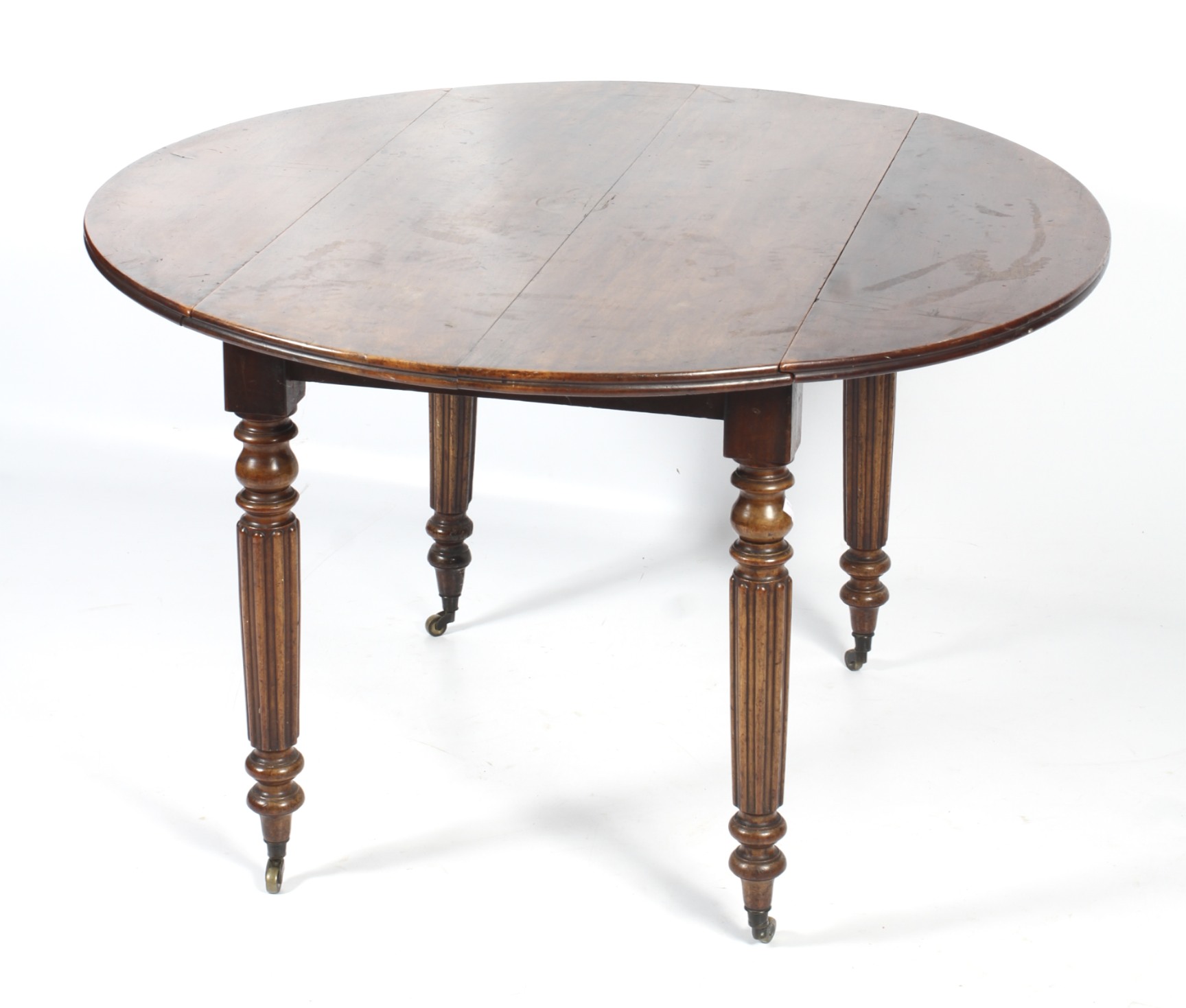 A 19th century mahogany circular dropleaf centre table. - Image 2 of 2