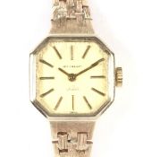 A vintage ladies 9ct gold Jean Renet watch.