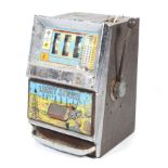 A mid-century one-armed bandit Lucky Strike fruit machine.