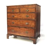 A 19th century mahogany and pine chest of drawers.