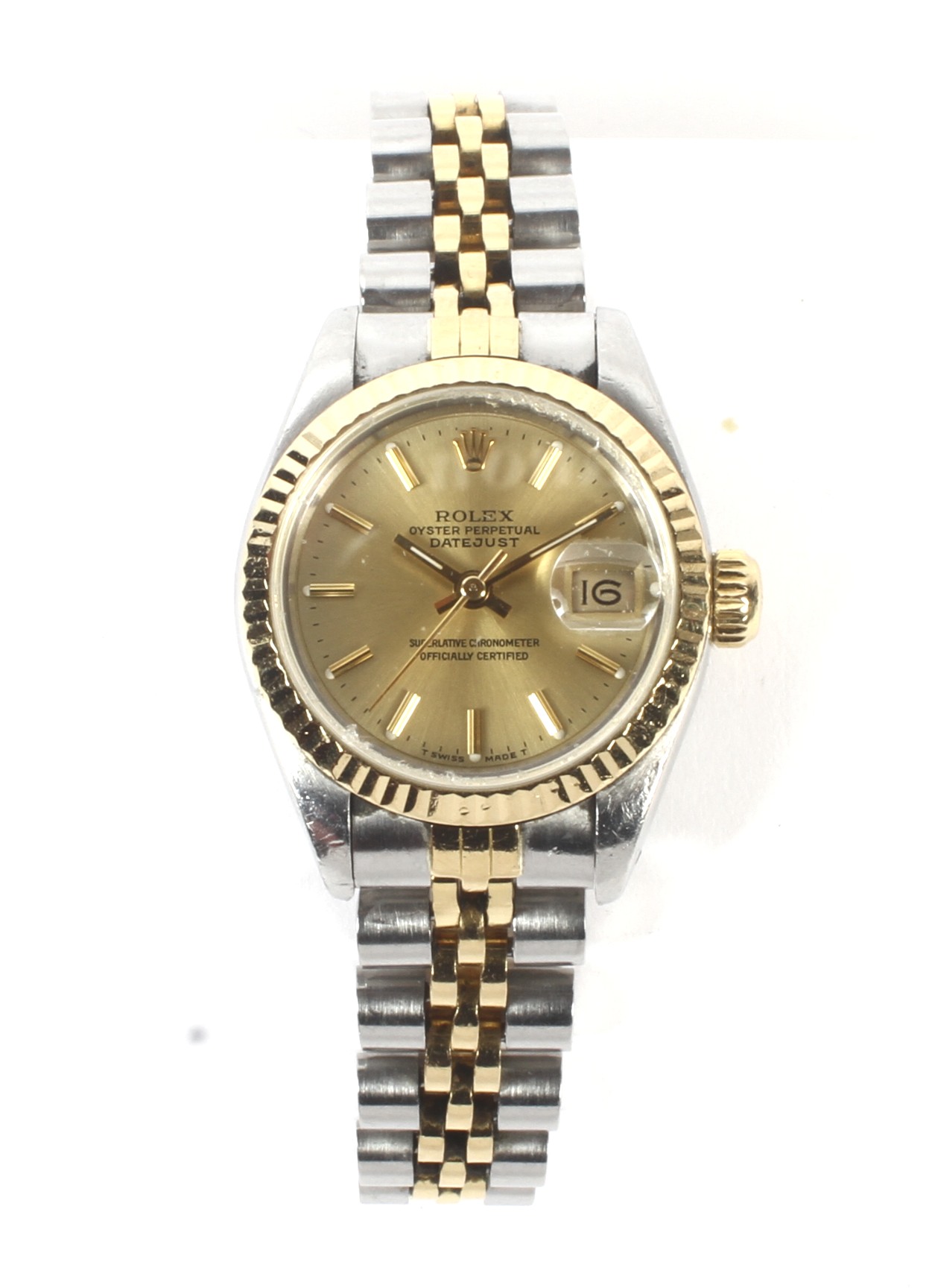 A vintage ladies Rolex two tone date just wristwatch. - Image 2 of 4
