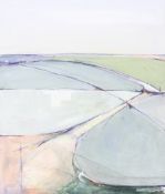 Amanda Ralfe (British, 21st Century), Ridgeway Landscape, mixed media. Signed lower right.