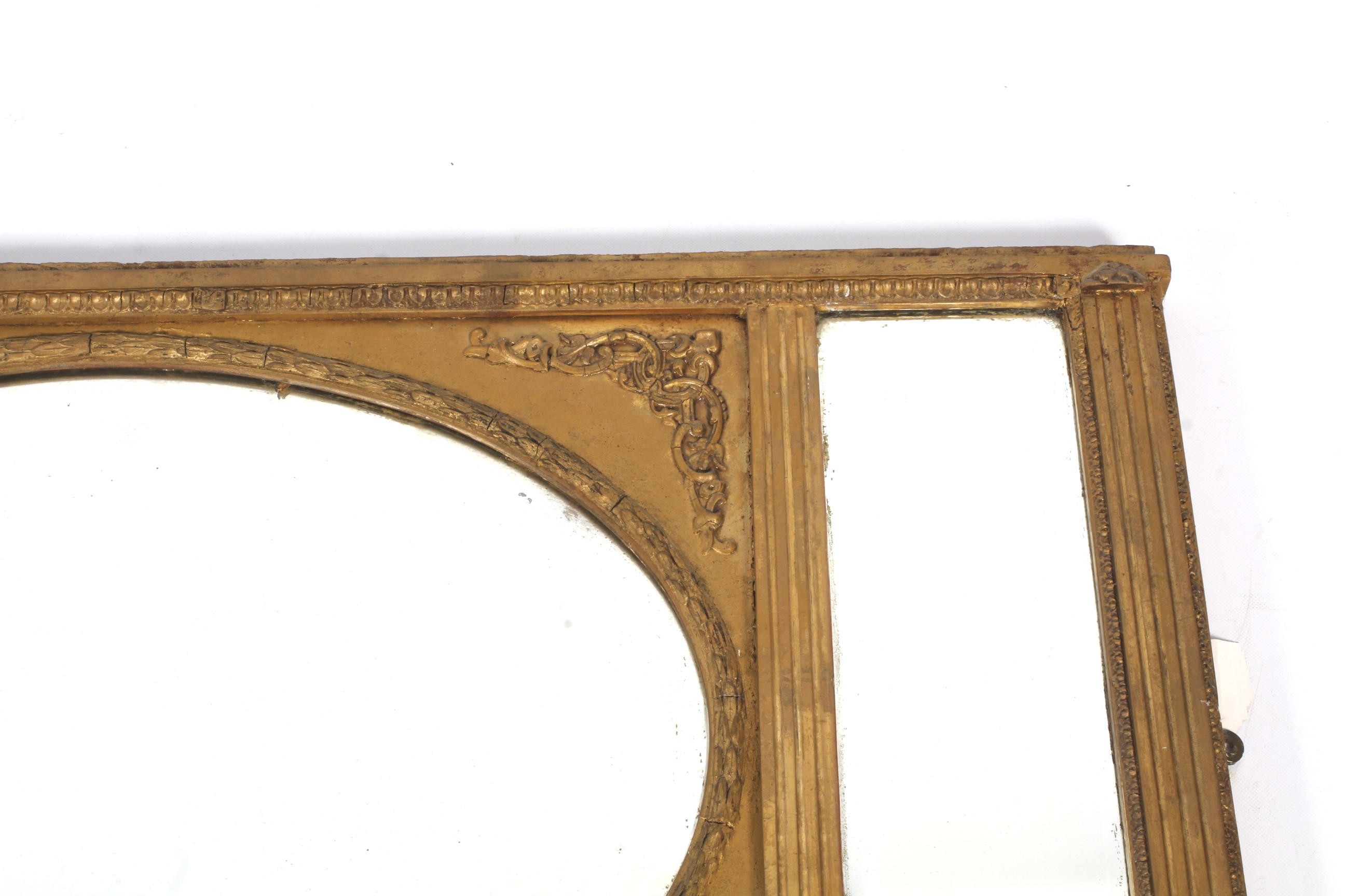 A late 19th/early 20th century giltwood overmantel mirror. - Image 2 of 2
