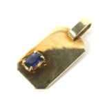 A vintage Sri Lankan yellow and sapphire pendant.