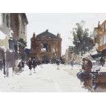 John Yardley (1933), The Cross Bury St Edmonds, watercolour. Signed lower left, 38.5cm x 29cm exc.