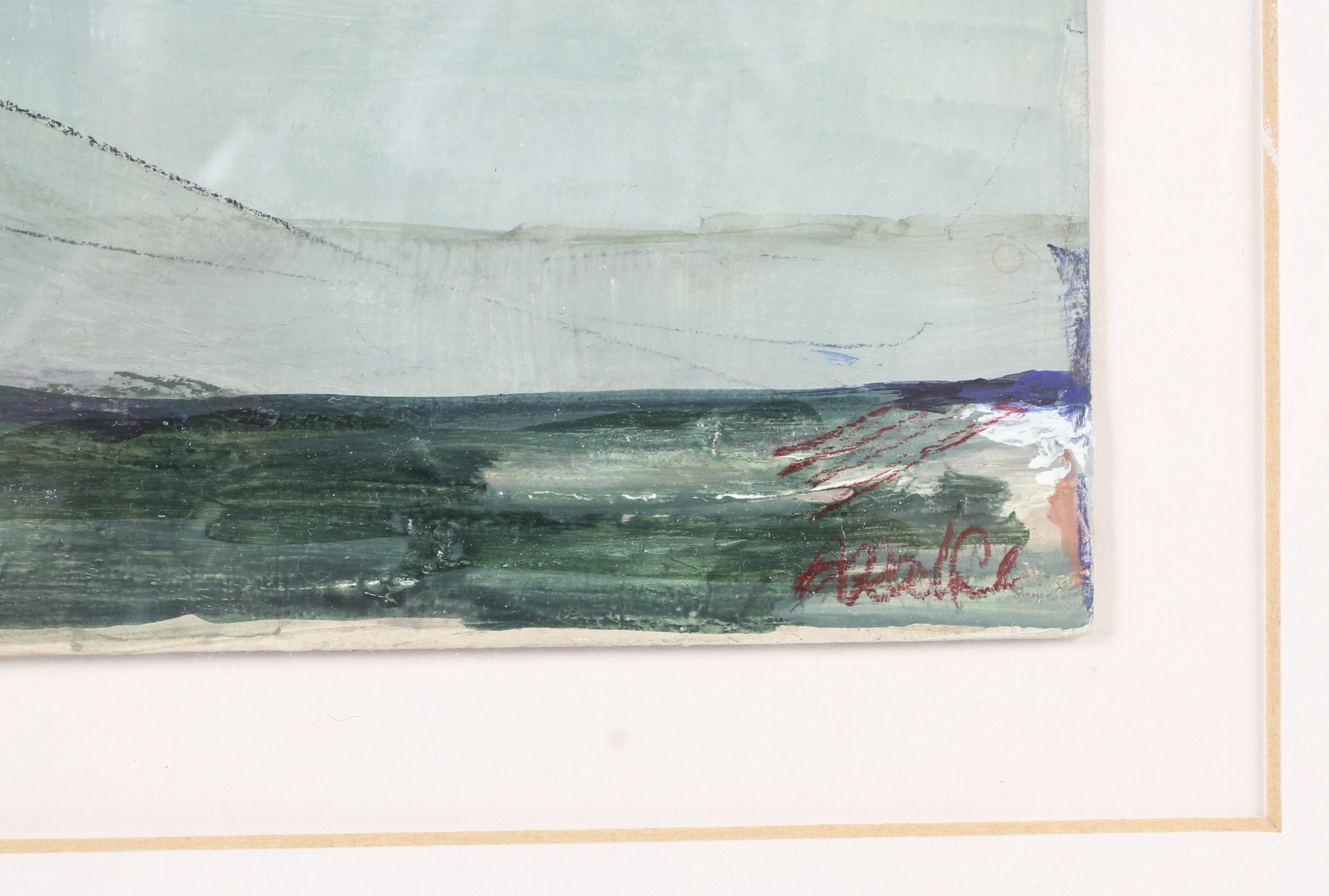 Amanda Ralfe (British, 21st Century), Ridgeway Landscape, mixed media. Signed lower right. - Image 2 of 3