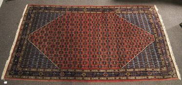 A Turkestan woollen rug.