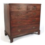 A Georgian mahogany chest of drawers.