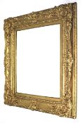 A 19th century gilt framed gesso picture frame converted into a wall mirror.
