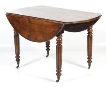 A 19th century mahogany circular dropleaf centre table.
