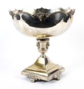 A large early 20th century silver plated punch bowl.