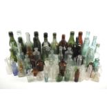 A comprehensive collection of 19th century and later glass bottles.