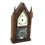 A late 19th century mahogany cased American mantel clock.