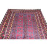 Teppich, Kaukase, dunkelblau/rot/bunt, 260 cm x 180 cm, beschädigt und altersbedingte