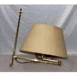 Wandlampe mit beigen Schirm, H 55 cm, D 45 cm, Alters- und Gebrauchsspuren