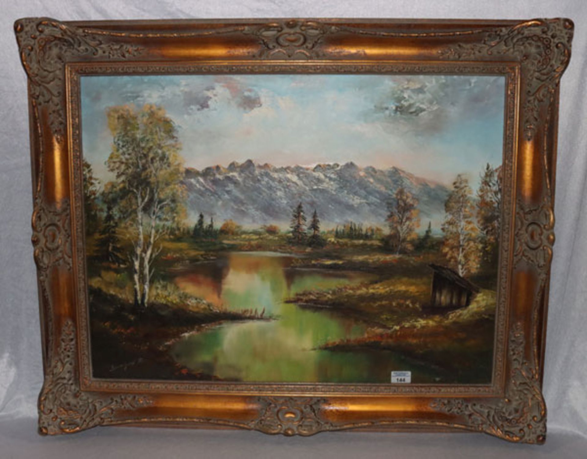 Gemälde ÖL/Hartfaser 'Murnauer Moor', signiert F. Baumgartl, gerahmt, Rahmen leicht bestossen, incl.