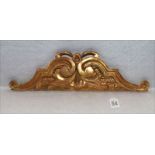 Holzrelief/Supraporta, gold gefaßt, Fassung beschädigt, H 15 cm, B 53 cm, Altersspuren
