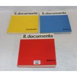 3 Bücher 'II. documenta '59', Band 1: Malerei, Band 2: Skulptur und Band 3: Druckgrafik, Kunst