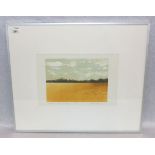 Lithographie 'The field, ready for cutting', Nr. 32/50, signiert Carlo Michael, * 1945 Glensford,