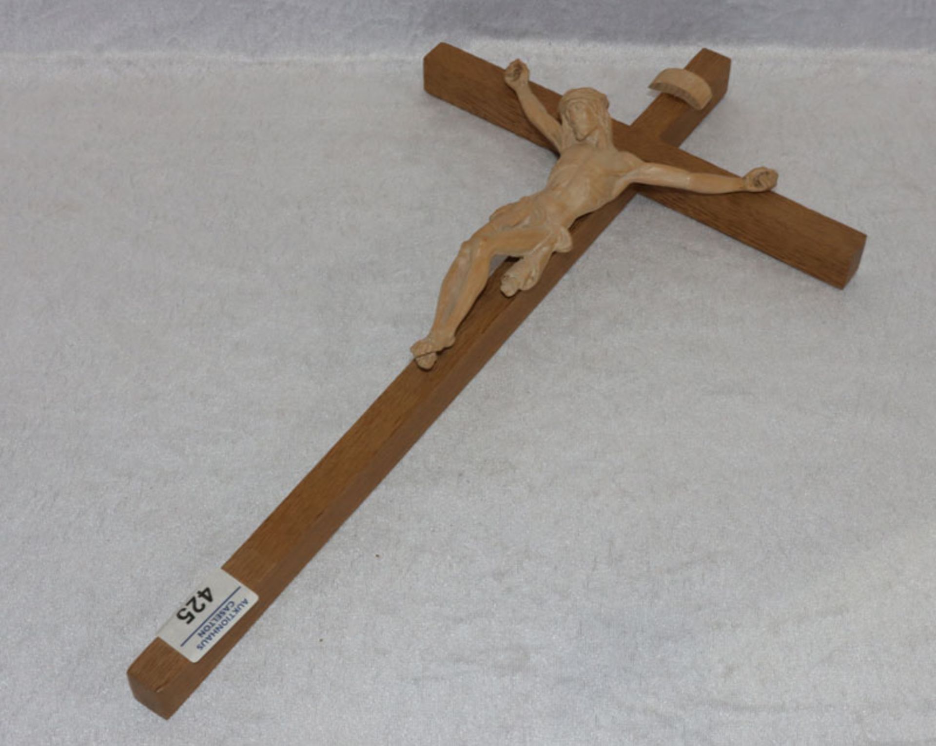 Holzkreuz mit Korpus Christi, H 46 cm, B 26 cm