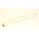 Perlenkette mit 14 k Gelbgold Schließe, L 60 cm