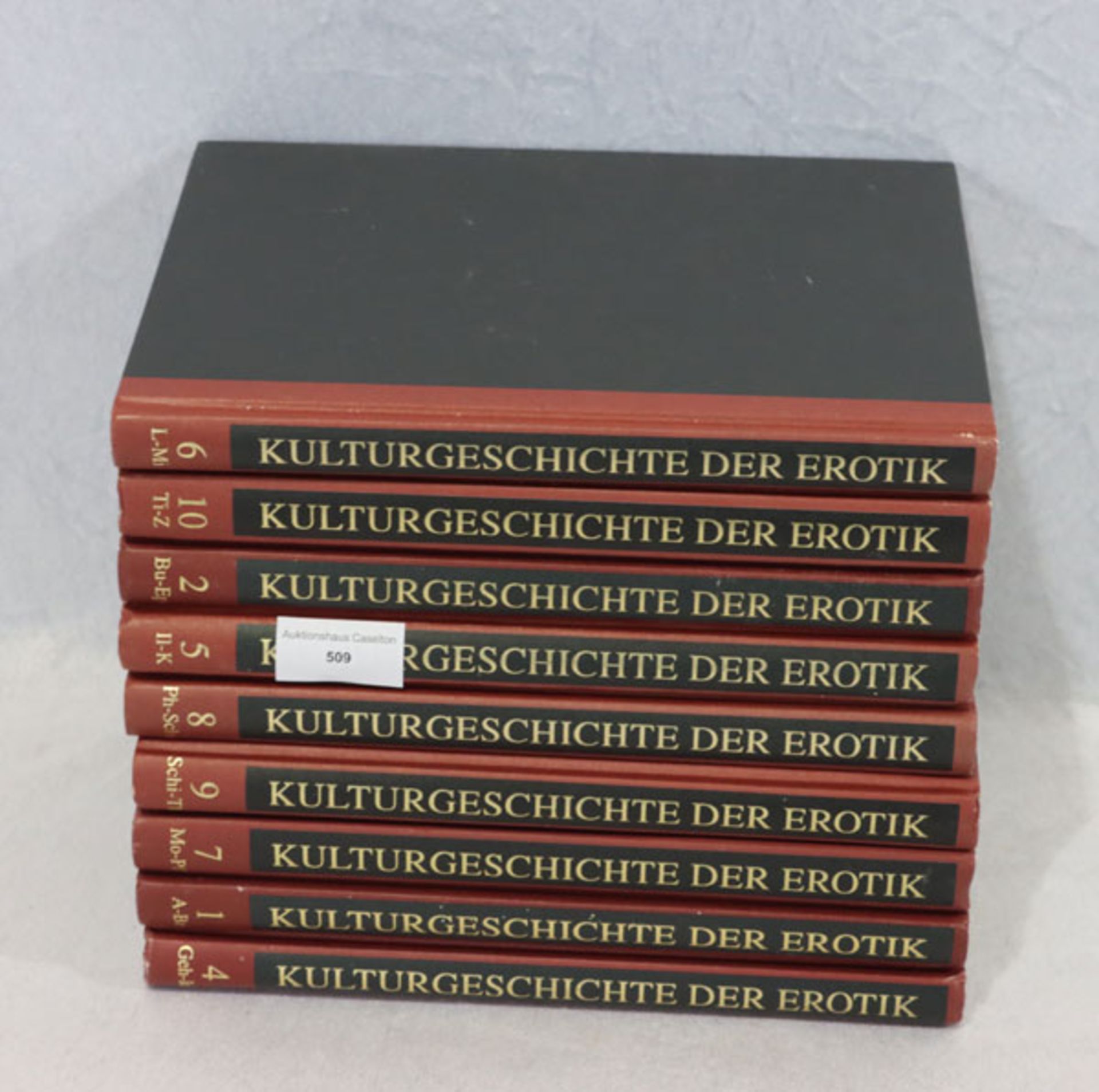 9 Bände 'Kultur/Geschichte der Erotik', von Ludwig Knoll, Band 3 fehlt, Gebrauchsspuren