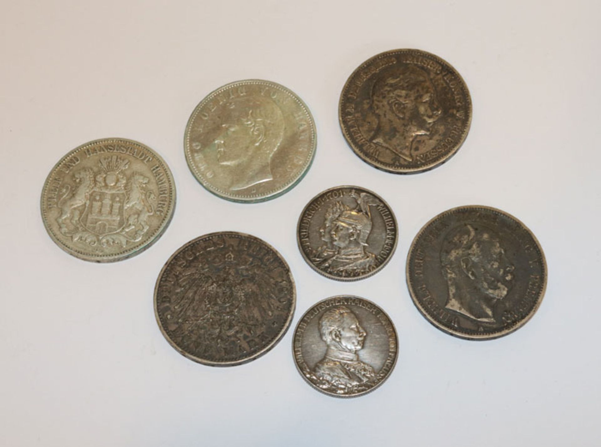 Konvolut von Kaiserreich Silbermünzen, 160 gr./ 144 gr. Feinsilber