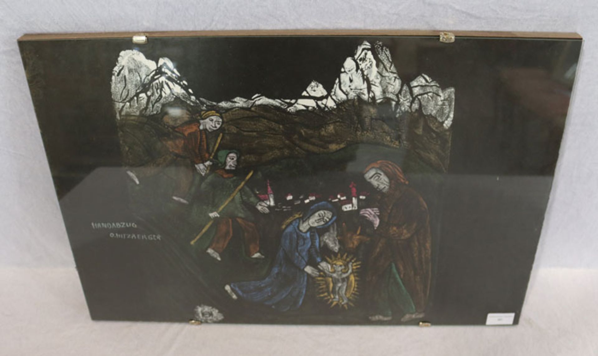 Handabzug 'Heilige Familie vor Gebirge', Otto Hitzberger, * 1878 München + 1964 Garmisch-