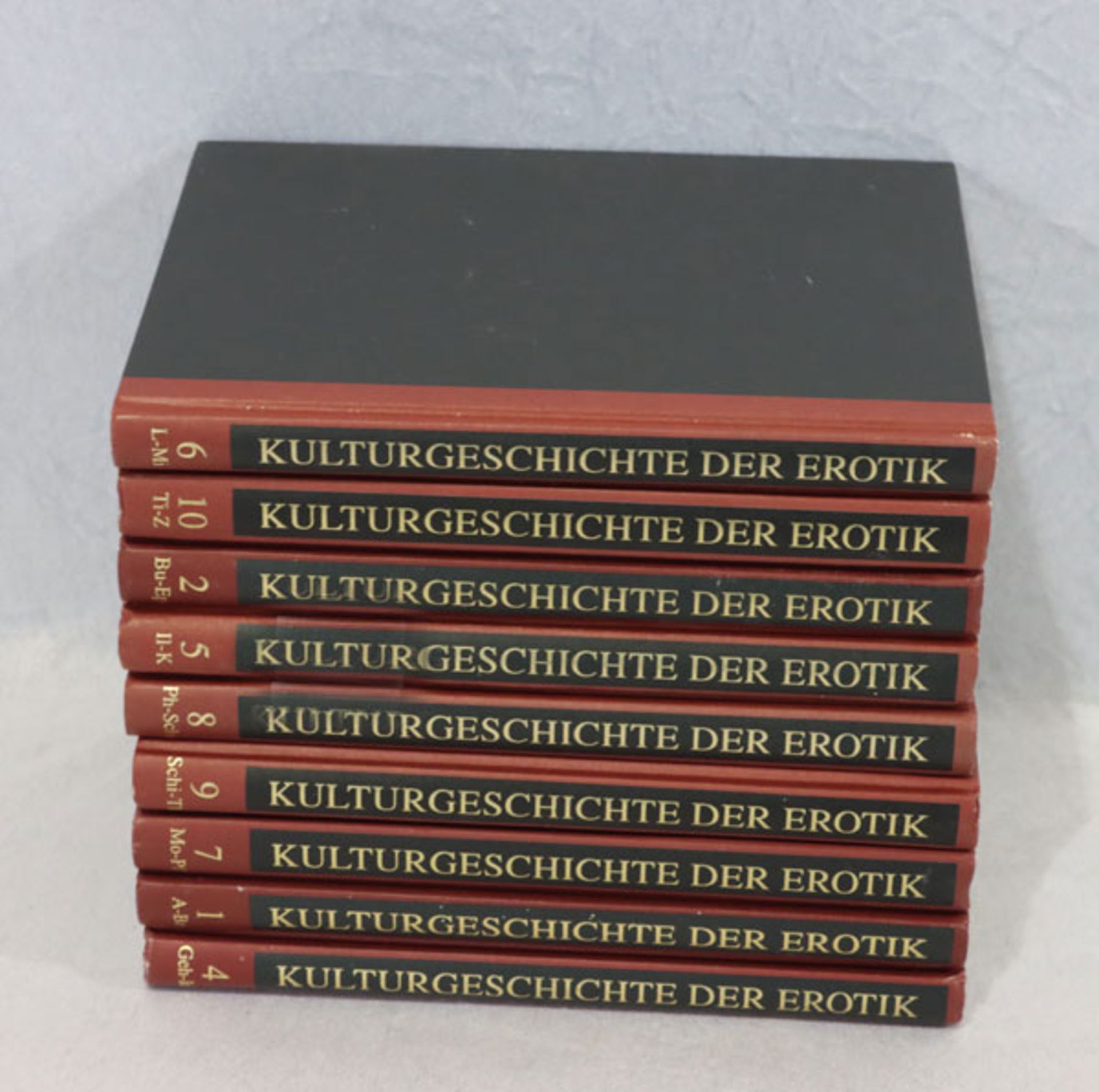 9 Bände 'Kultur/Geschichte der Erotik', von Ludwig Knoll, Band 3 fehlt, Gebrauchsspuren